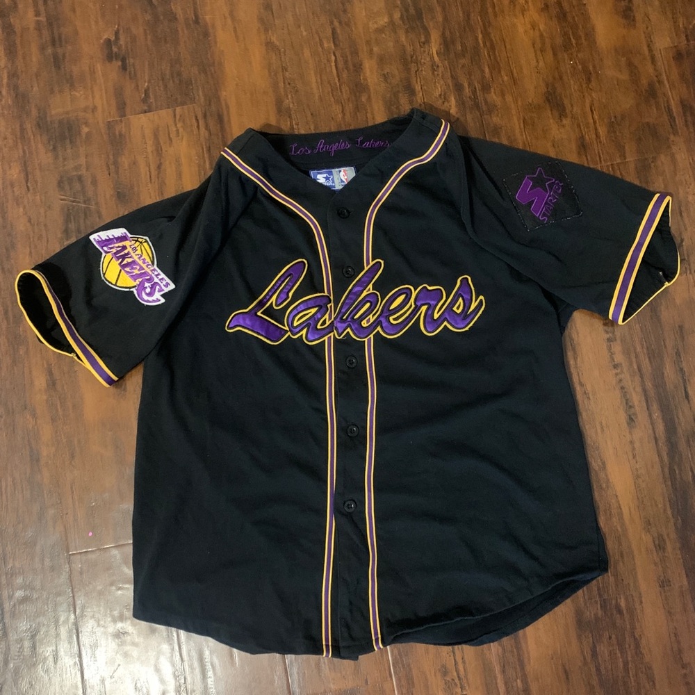 Los Angeles Lakers STARTER Baseball Jersey